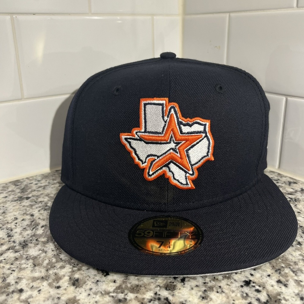 New Era Houston Astros 59FIFTY MLB Exclusive Navy Edition Fitted Cap Size 7 1/4